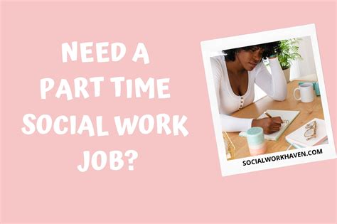 Part time social work jobs near me - Typically responds within 3 days. $45 - $60 an hour. Part-time. Weekends as needed + 2. Easily apply. This is a part time position only and is an ideal situation for social workers wanting to work from their homes for supplemental income. Active 2 days ago.